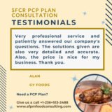 Feedback from Alan for SFPM's SFCR PCP Plan Consultation