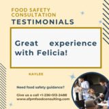 Feedback from Kaylee for SFPM's Food Safety Consultation