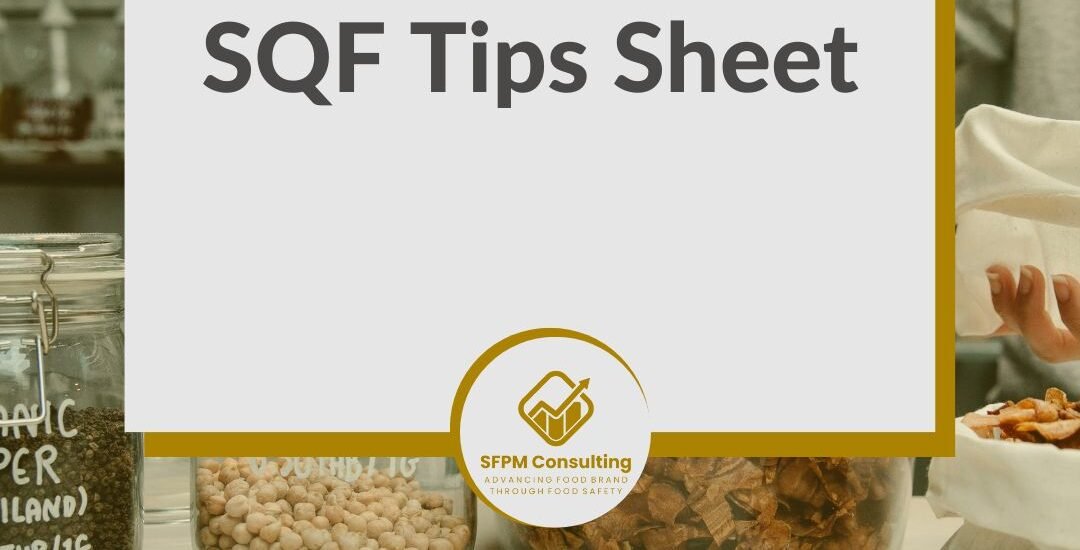 Blog SQF Tips Sheet by SFPM Consulting