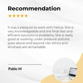 Recommendation from Pablo M for Felicia Loo
